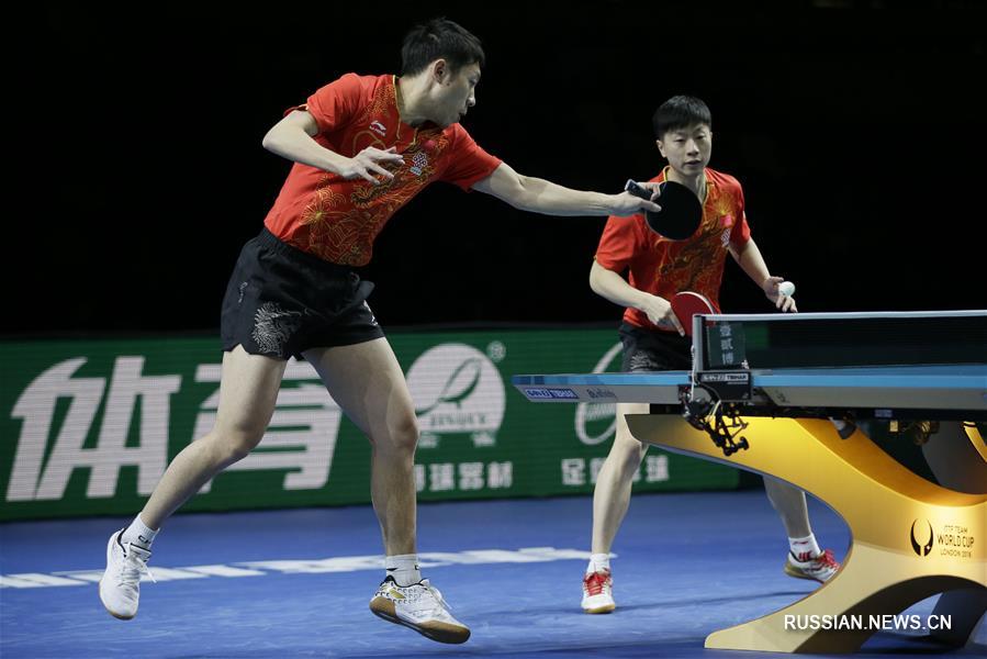 Мужская команда Китая вышла в финал командного Кубка мира по настольному теннису