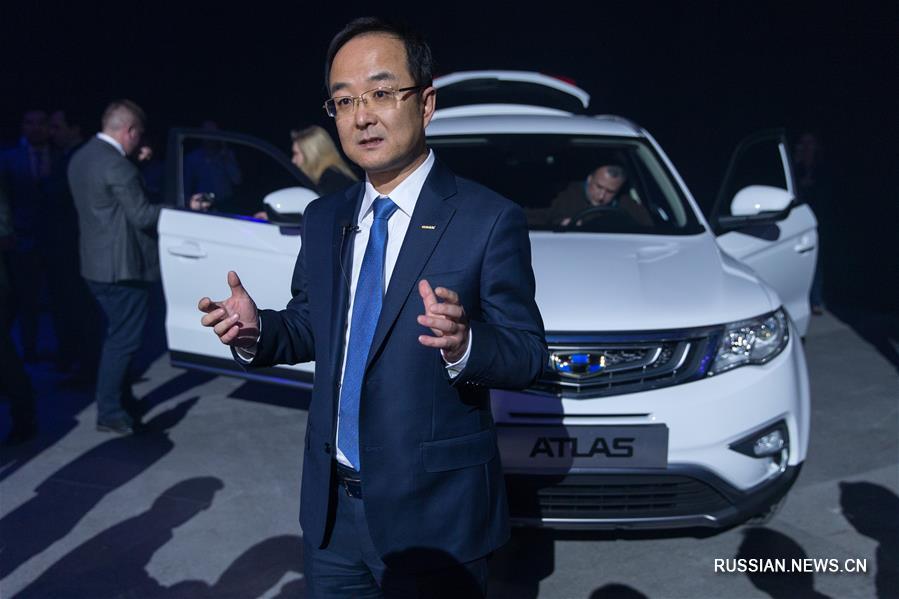 Презентация в Москве нового кроссовера Geely Atlas