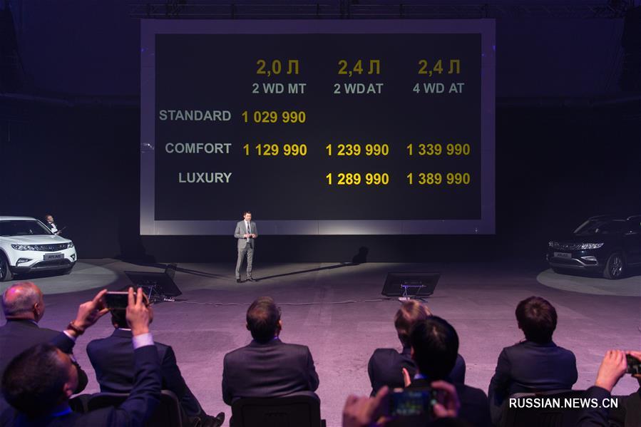 Презентация в Москве нового кроссовера Geely Atlas