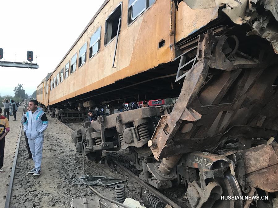 Как минимум 16 человек погибли в результате столкновения поездов на севере Египта 