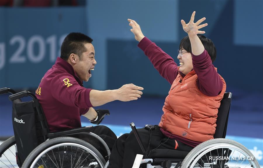 （冬残奥会）（17）轮椅冰壶&mdash;&mdash;中国代表团实现冬残奥会金牌零的突破