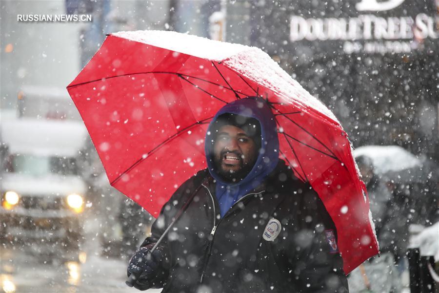 （国际）（7）纽约再次遭遇暴风雪天气