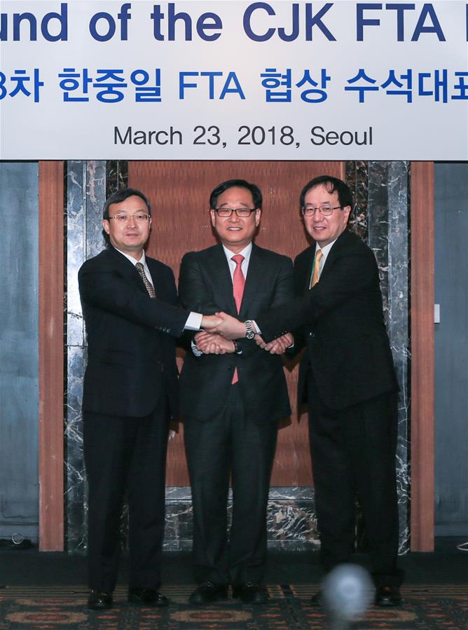 В Сеуле состоялся 13-й раунд переговоров по созданию зоны свободной торговли между  Китаем, Японией и Республикой Корея
