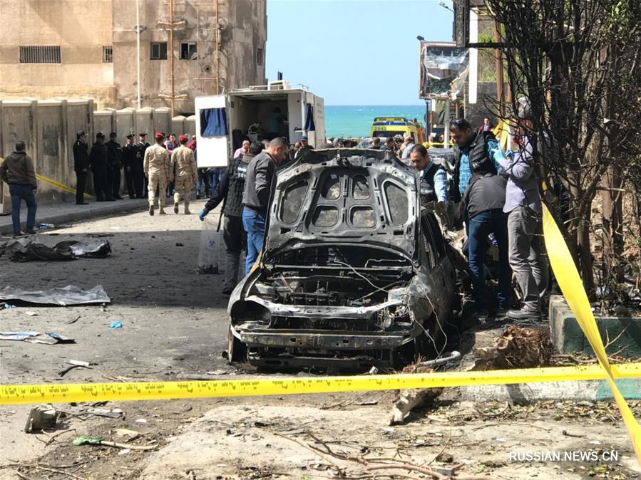 В результате взрыва в египетской Александрии погиб полицейский