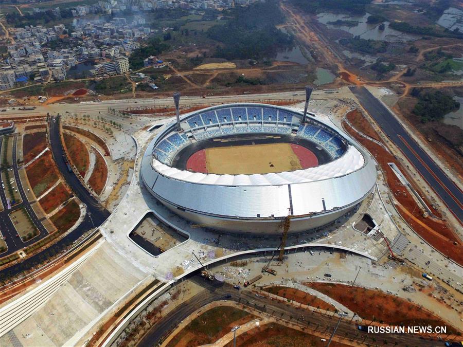 Завершается строительство самого крупного стадиона на Хайнане