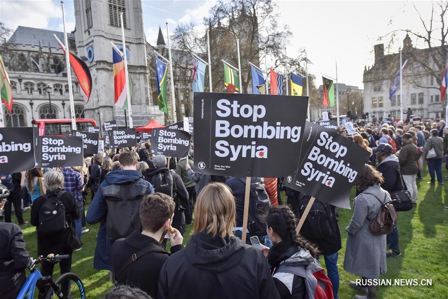 В Лондоне прошли митинги против ударов по Сирии 