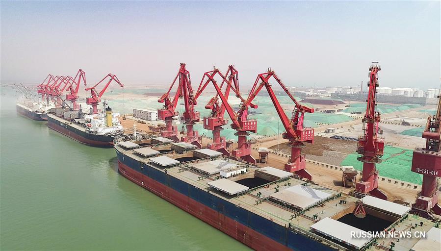 Грузооборот порта Ляньюньган на востоке Китая достиг 58,91 млн тонн по итогам первого  квартала 2018 года