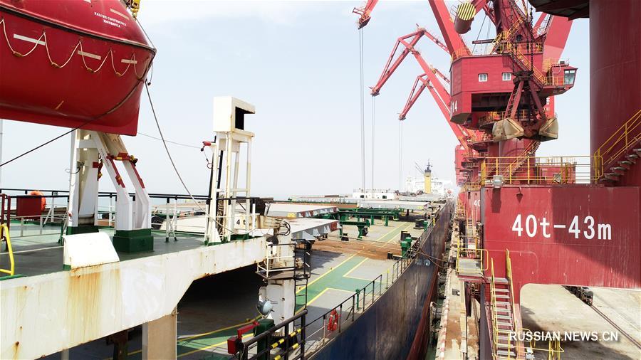 Грузооборот порта Ляньюньган на востоке Китая достиг 58,91 млн тонн по итогам первого  квартала 2018 года