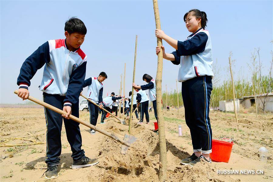 По всему Китаю проходят тематические акции в преддверии Международного дня Земли