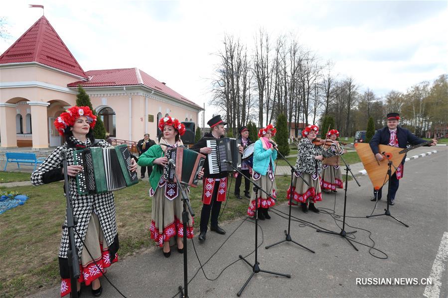 Реконструкция битвы времен Северной войны в белорусской деревне