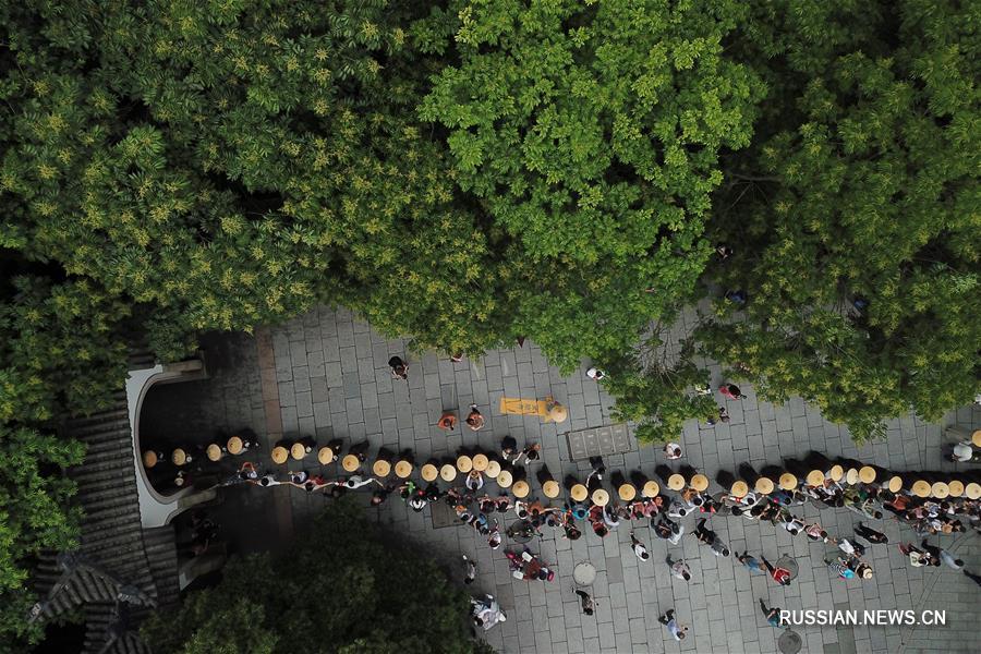 Тысяча буддийских монахов приняли участие в шествии для сбора пожертвований