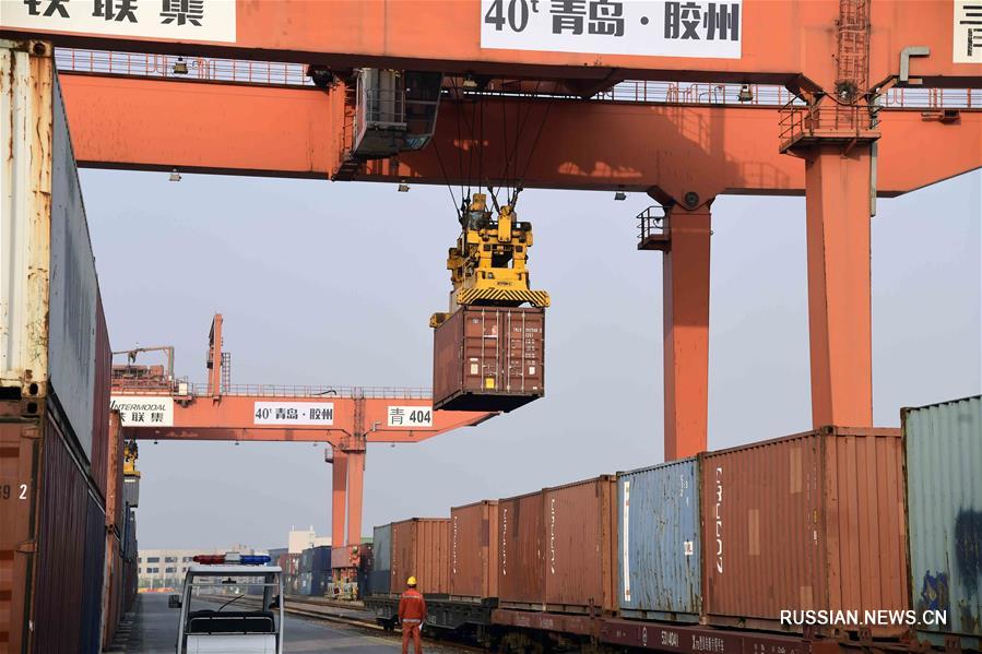 Свыше 3000 контейнерных поездов отправили из Циндао в Центральную Азию с 2010 года