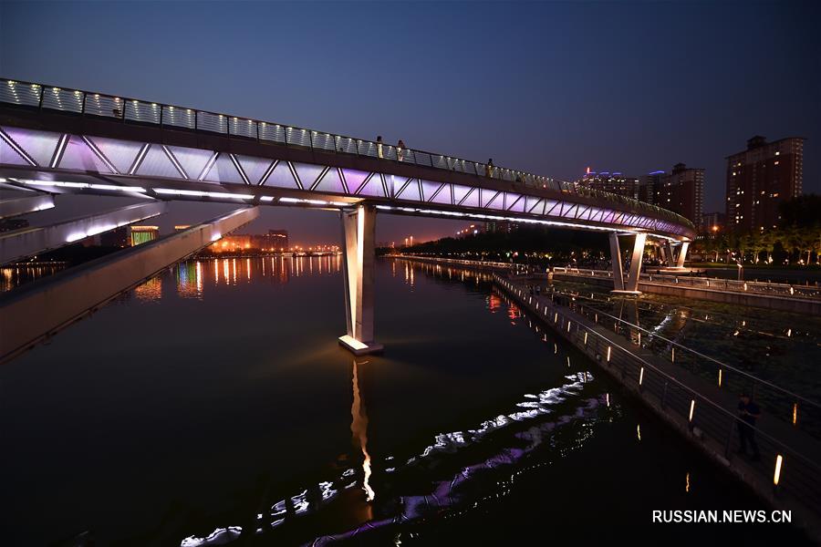 Ночь на реке Фэньхэ в провинции Шаньси