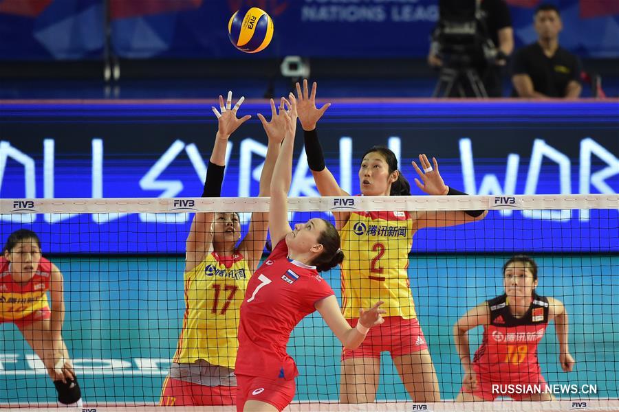 Женская Лига наций по волейболу: сборная Китая обыграла Россию 