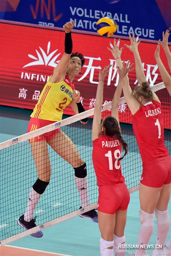Женская Лига наций по волейболу: сборная Китая обыграла Россию 