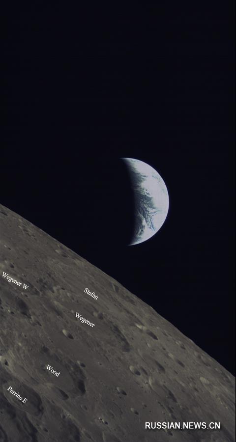 Видеозонд Саудовской Аравии, установленный на китайском микроспутнике "Лунцзян-2", сделал первые снимки Луны