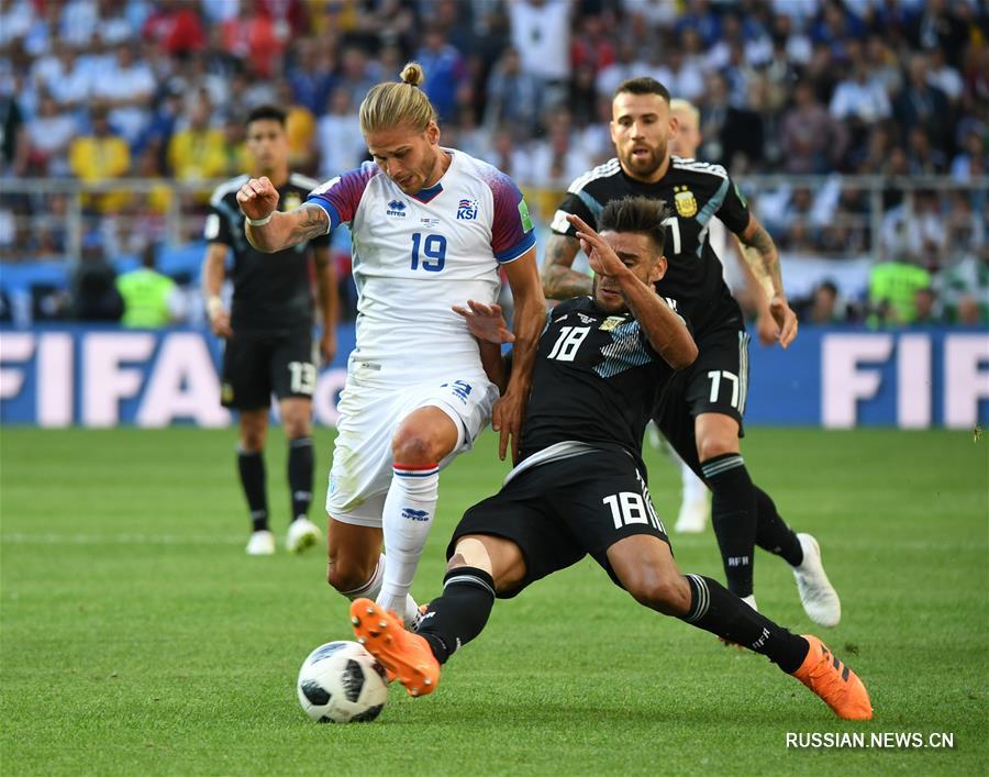 Футбол -- ЧМ-2018, Группа D: Аргентина и Исландия сыграли вничью