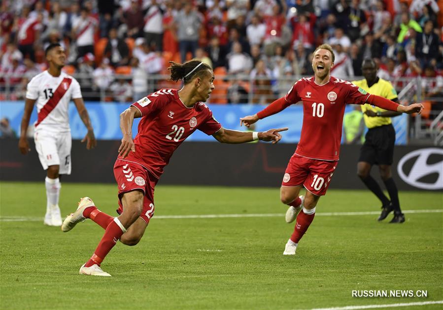 Футбол -- ЧМ-2018, Группа C: Дания обыграла Перу