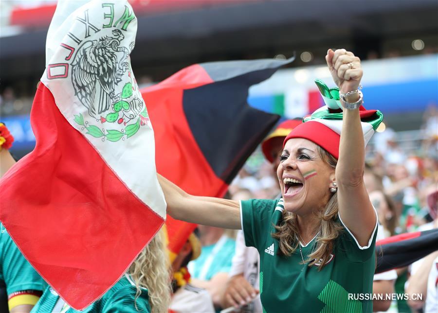Футбол -- ЧМ-2018, группа F: болельщики на матче Германия -- Мексика