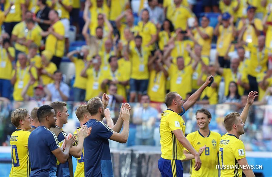 Футбол -- ЧМ-2018, группа F: Швеция победила РК