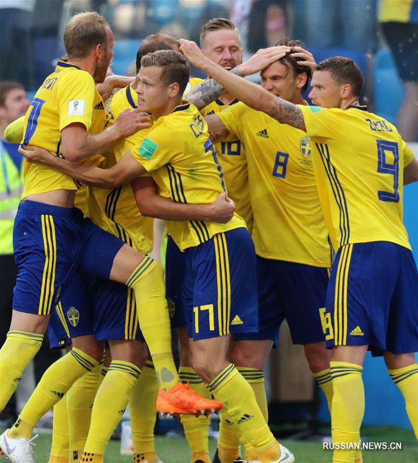 Футбол -- ЧМ-2018, группа F: Швеция победила РК