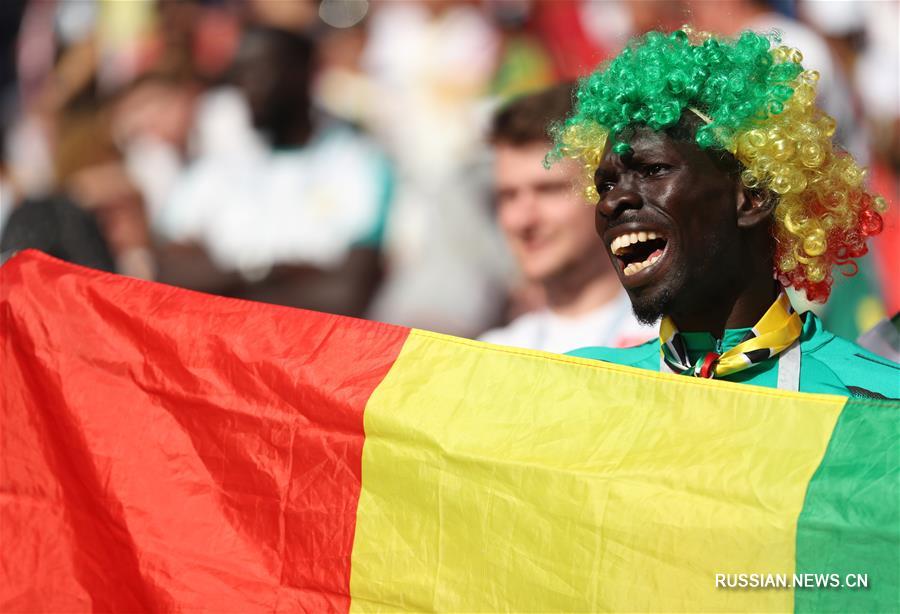 Футбол -- ЧМ-2018, группа H: Болельщики на матче между сборными Польши и Сенегала