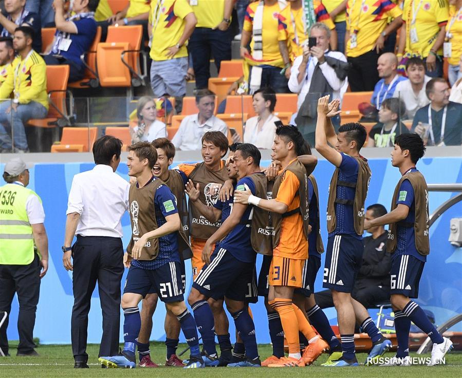 Футбол -- ЧМ-2018, Группа H: Сборная Японии обыграла сборную Колумбии
