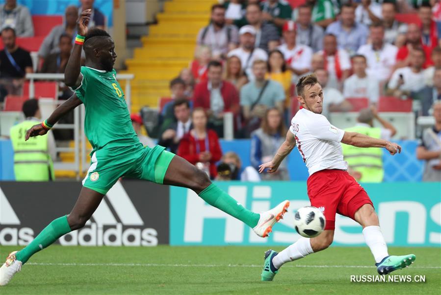 Футбол -- ЧМ-2018, группа Н: Сборная Сенегала одержала победу над сборной Польши со счетом 2:1