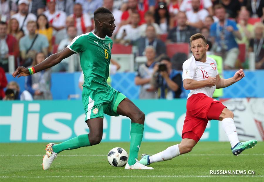 Футбол -- ЧМ-2018, группа Н: Сборная Сенегала одержала победу над сборной Польши со счетом 2:1