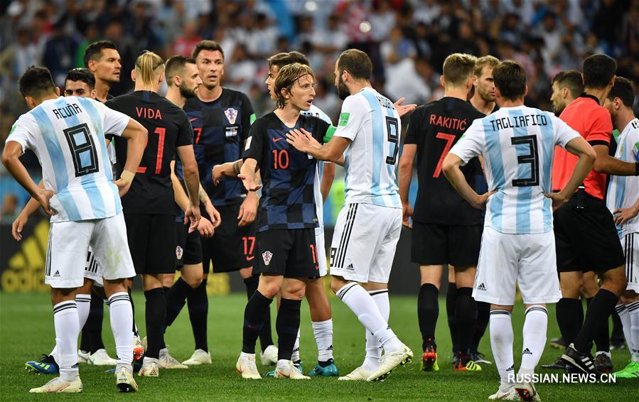 Футбол -- ЧМ-2018, группа D: Хорватия разгромила Аргентину