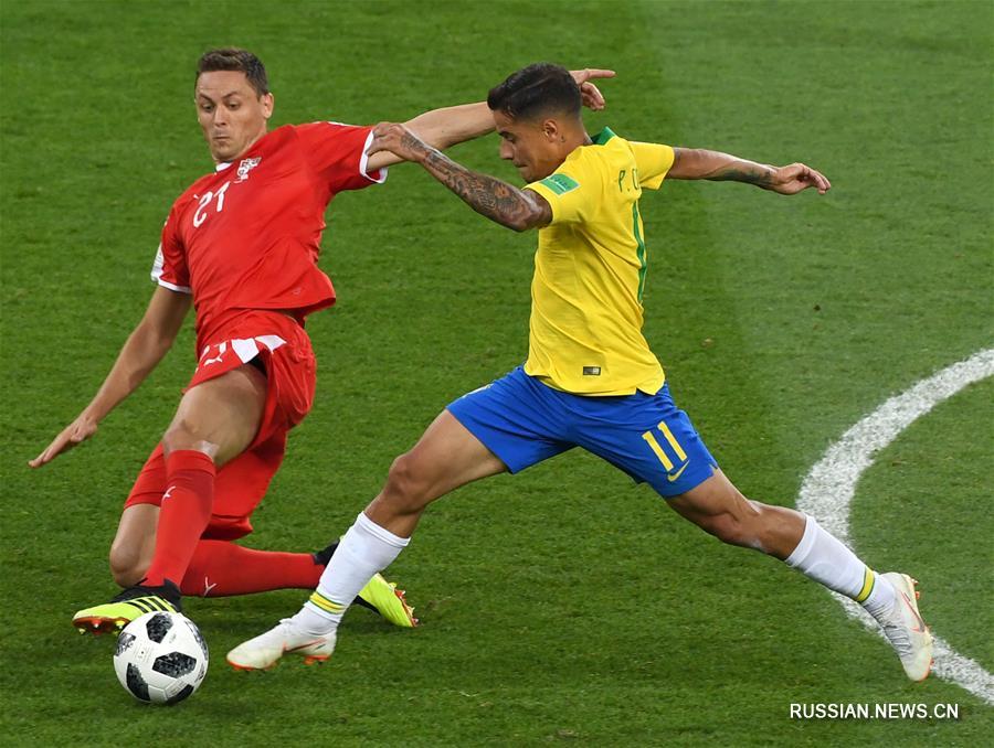 Футбол -- ЧМ-2018, группа E: сборная Бразилии вышла в 1/8 финала