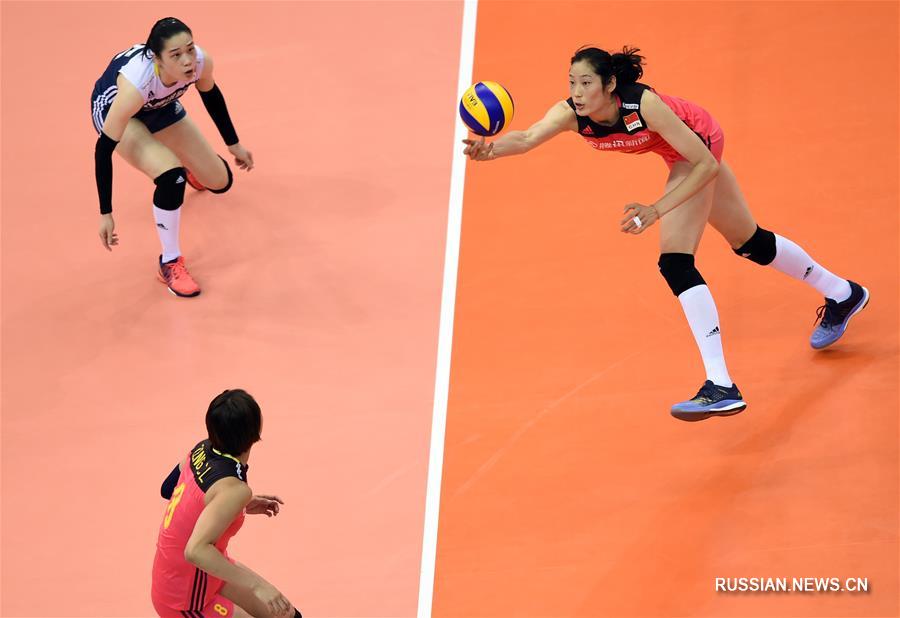 В групповом матче финального этапа женской волейбольной Лиги Наций китайская сборная  проиграла бразильской команде со счетом 0:3
