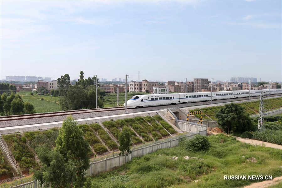 В провинции Гуандун полностью введена в эксплуатацию железная дорога Цзянмэнь -- Чжаньцзян