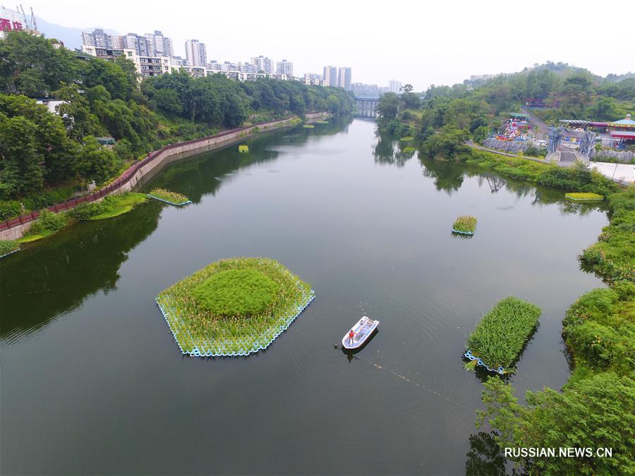 "Плавучие эко-островки" украсили города в Китае
