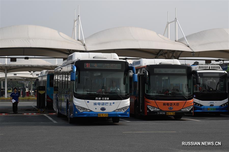Автобусы на чистых источниках энергии в Ханчжоу