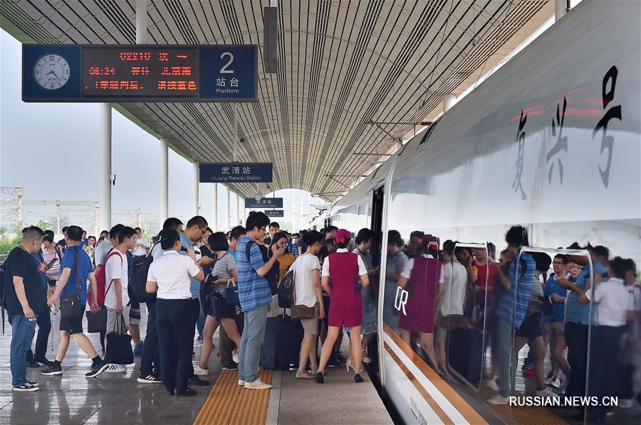За 10 лет по ВСЖД Пекин -- Тяньцзинь перевезено 250 млн пассажиров