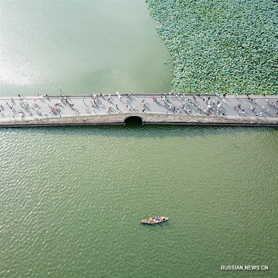 Лето на озере Сиху в Ханчжоу