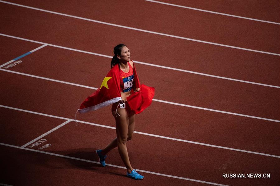 18-е Азиатские игры -- Бег на 800 м среди женщин: первое место заняла китайская спортсменка Ван Чуньюй