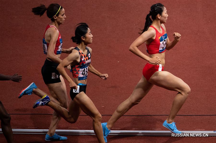 18-е Азиатские игры -- Бег на 800 м среди женщин: первое место заняла китайская спортсменка Ван Чуньюй