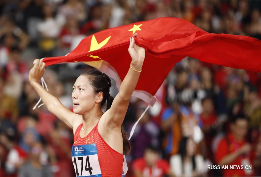 18-е Азиатские игры -- Бег на 800 м среди женщин: первое место заняла китайская спортсменка Ван Чуньюй