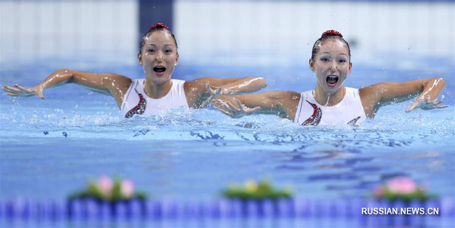Цзян Вэньвэнь и Цзян Тинтин -- шесть раз чемпионки по синхронному плаванию на Азиатских играх!