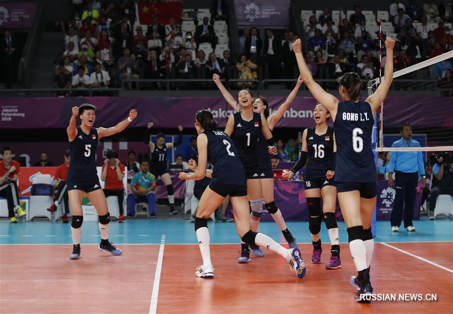 18-е Азиатские игры -- Волейбол /женщины/: Китай занял первое место