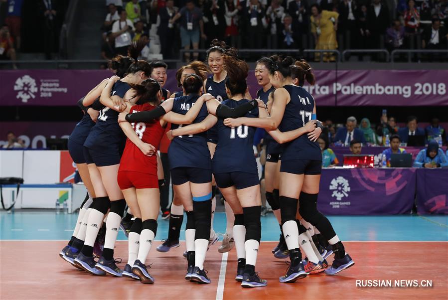 18-е Азиатские игры -- Волейбол /женщины/: Китай занял первое место