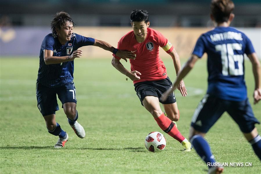 Мужская футбольная команда Республики Корея заняла первое место на 18-х Азиатских играх