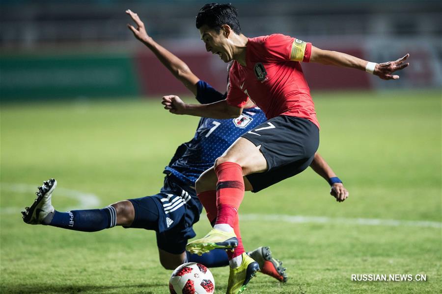 Мужская футбольная команда Республики Корея заняла первое место на 18-х Азиатских играх