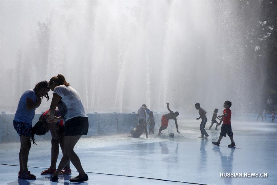 Сильная жара в Нью-Йорке