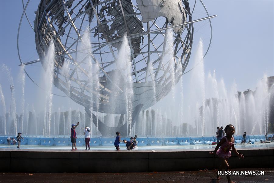 Сильная жара в Нью-Йорке