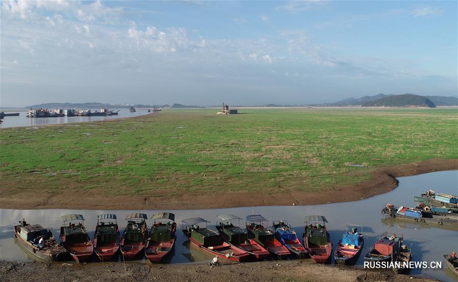 Мелководье на озере Поянху в провинции Цзянси