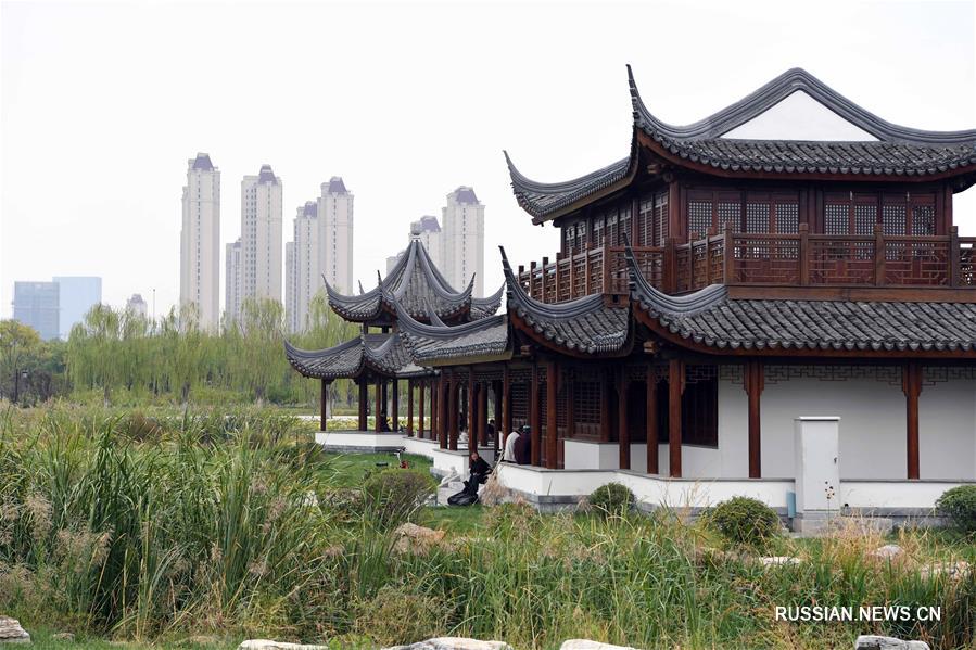 В Тяньцзине построен крупнейший городской парк