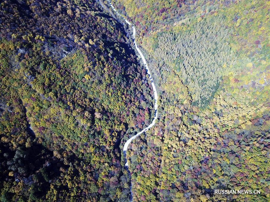 Осенние пейзажи в городе Чэндэ на севере Китая